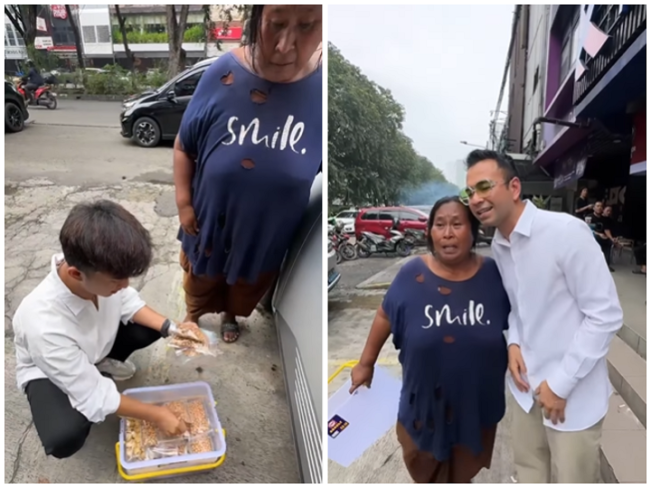 Ketemu Ibu Penjual di Jalan, Sikap Raffi Ahmad Bikin Netizen Nangis
