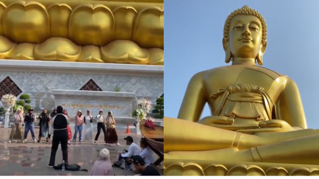 Viral Turis Asal Indonesia Joget-Joget di Kuil Buddha Bangkok, Dihujat Netizen Thailand